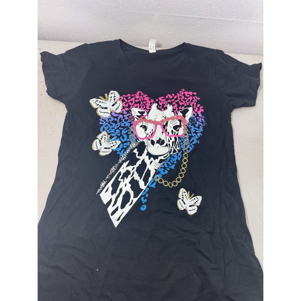Girls T Shirt Giraffe With Glasses NWOT Size Xl